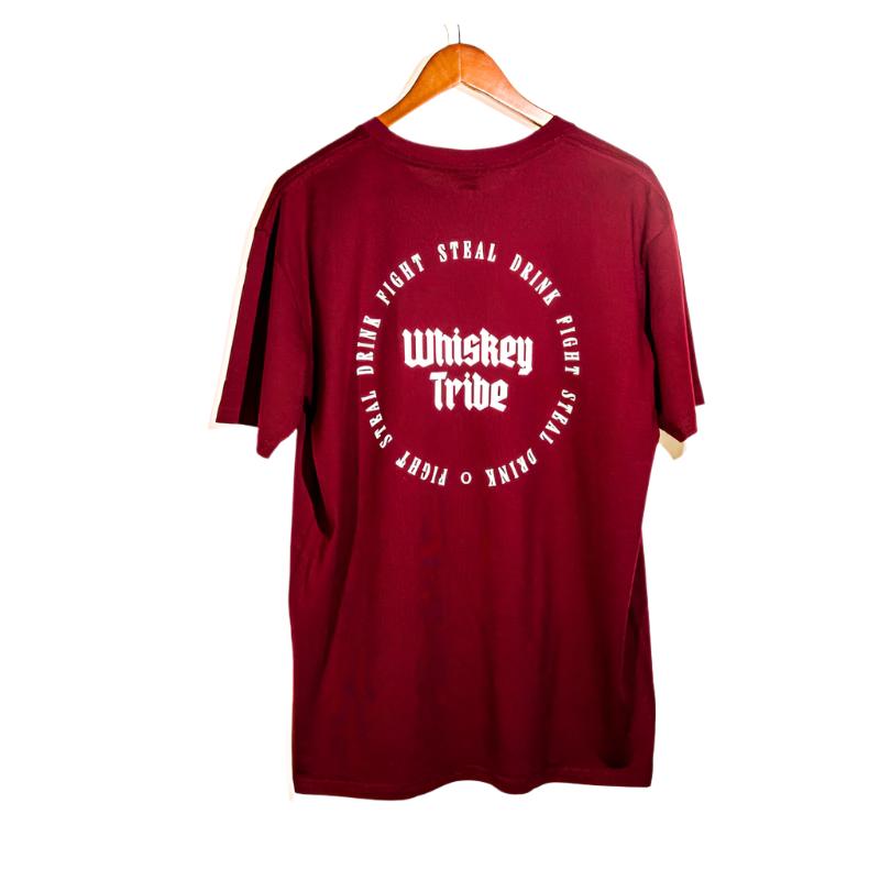 FIGHT STEAL DRINK TEE BURGUNDY – Whiskey Tribe